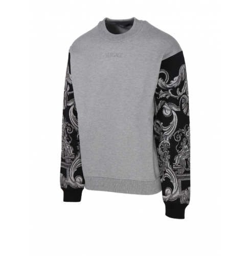 Versace Versace 徽标刺绣圆领运动衫